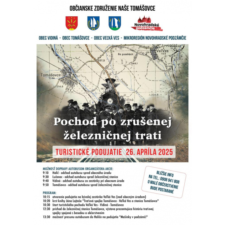 POCHOD PO ZRUŠENEJ ŽELEZNIČNEJ SPOJKE VEĽKÁ VES - VIDINÁ - TOMÁŠOVCE